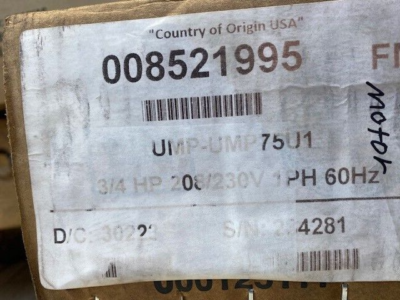 Red Jacket 008521995 UMP75U1 3/4 HP Petroleum UMP Motor | eBay