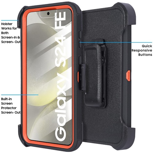 Per Samsung Galaxy S24 FE custodia antiurto clip da cintura integrata cover schermo - Foto 50 di 61