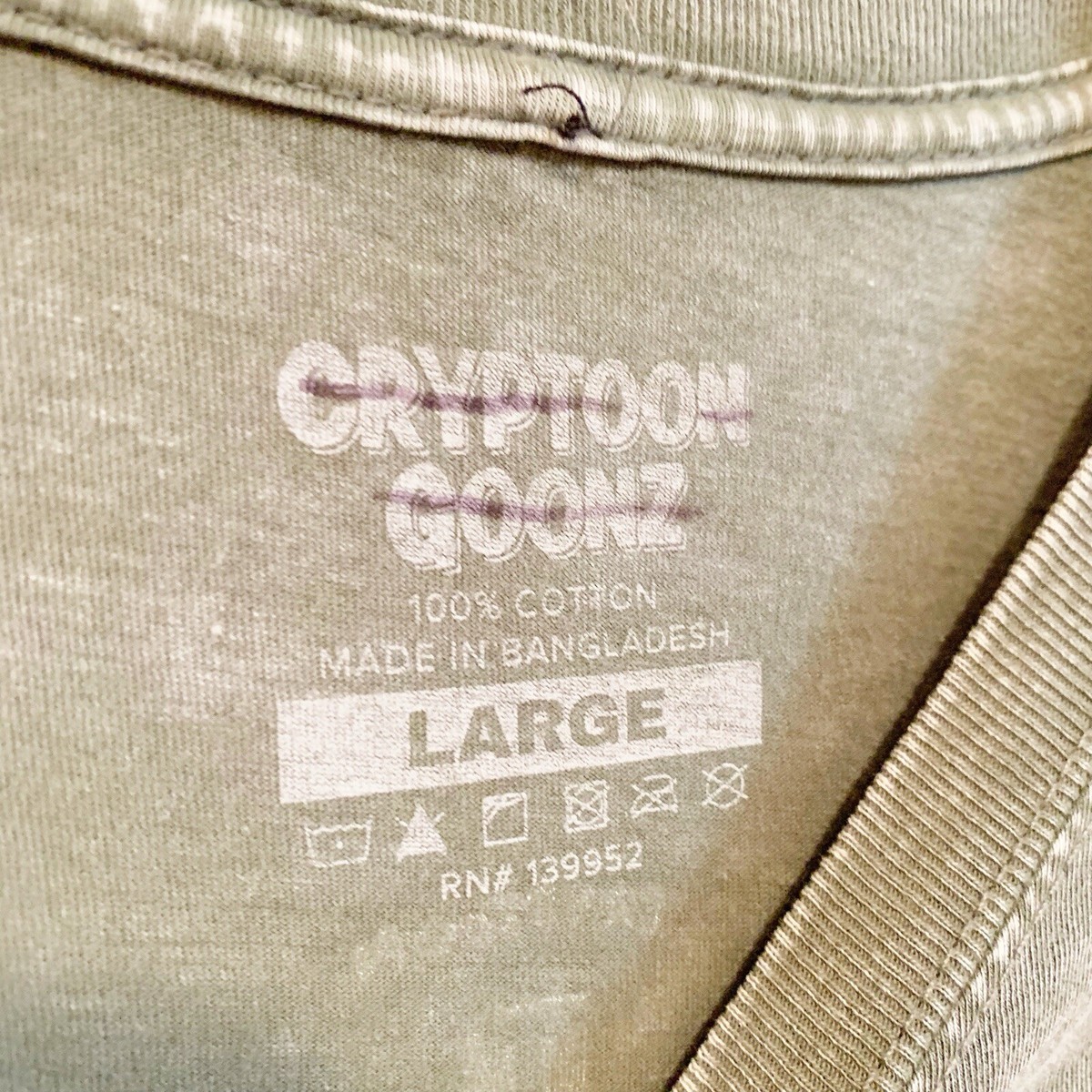 Cryptoon Goonz NFT Skater Tee Shirt Large