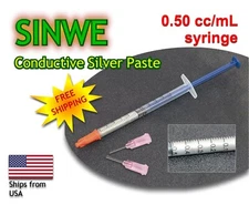 SINWE Silver Conductive Paste - PCB repair, SMD mounting - 0.5cc/mL syringe