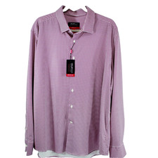 Kenneth Cole Slim Fit Stretch Shirt Mens XL Non-Iron aweartech NEW