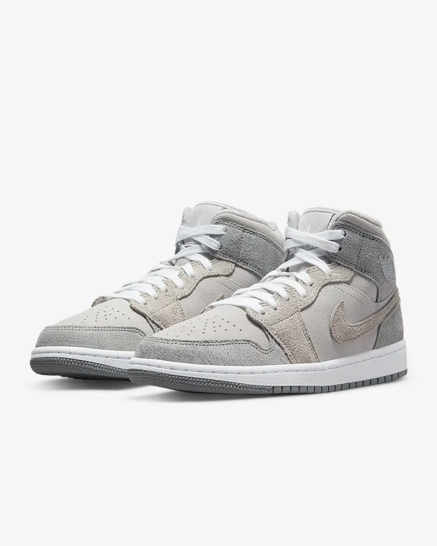 Air Jordan ホワイトグレー　レディース　25 未使用級 Nike Women Jordan 1 Mid SE Particle Grey DO7139-002 # | eBay