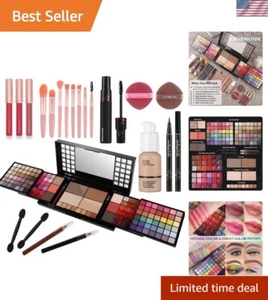 Ensemble complet de maquillage - 84 Eyeshadows, Fondation, Rouge à lèvres & Plus dans Compact