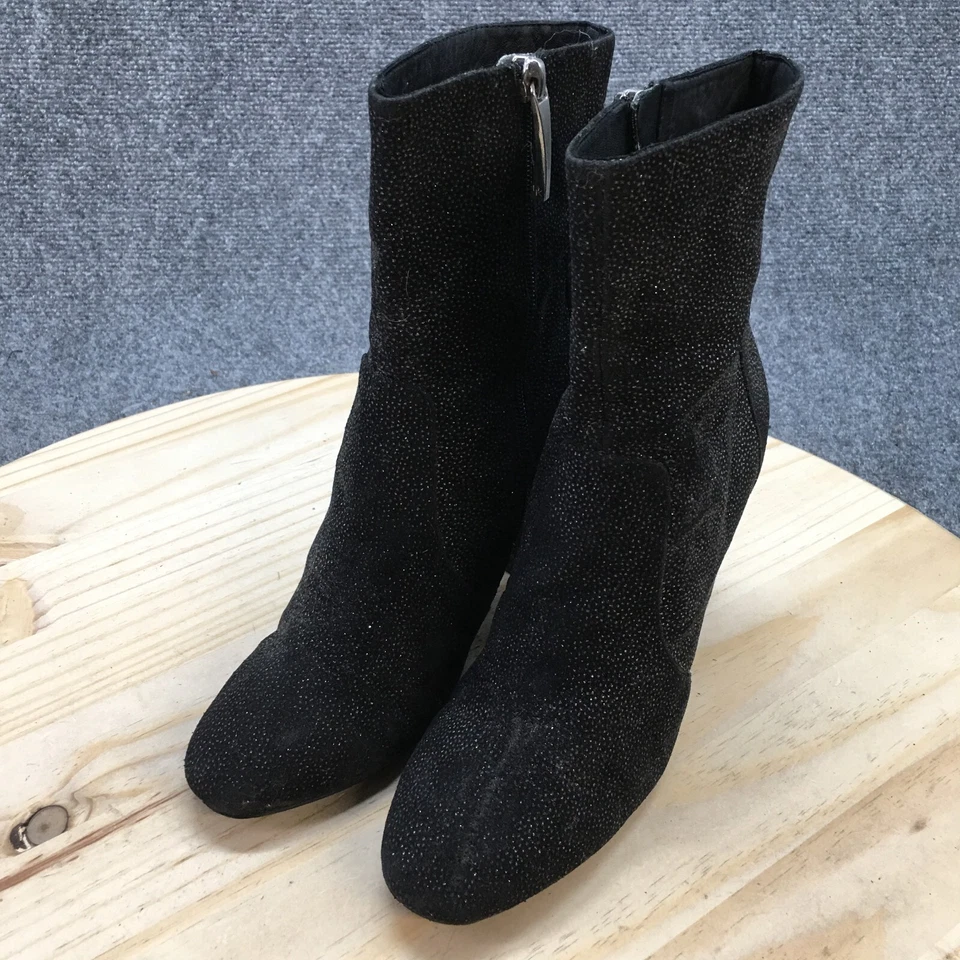 DKNY Donna Karan New York Botas Mujer 8 M Tacón Brillo Botín Negro Foto 3 de 4