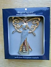 2017 Angel Regent Square Collectible Ornament With Fine European Crystals 