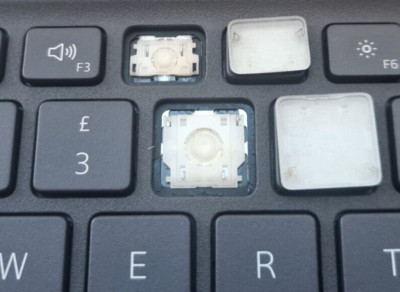 Dell Latitude 3410 Single UK Grey Keyboard Key (Backlit Version) GREY TYPE 1