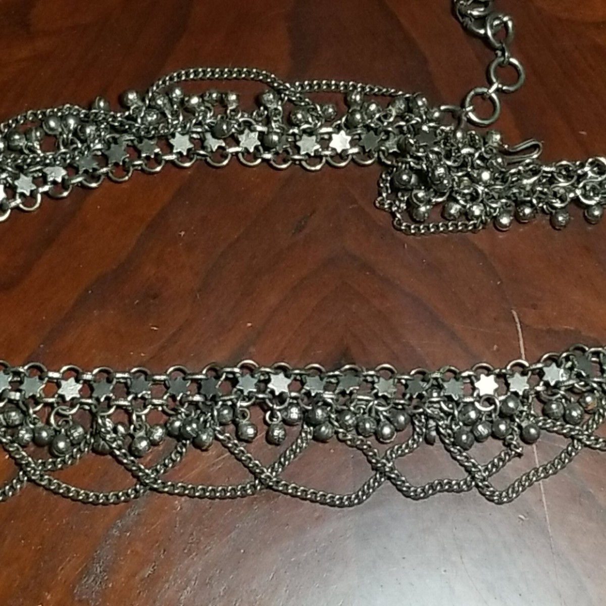 Vintage Tibetan Silver Body Chain Belly Dance belt bells