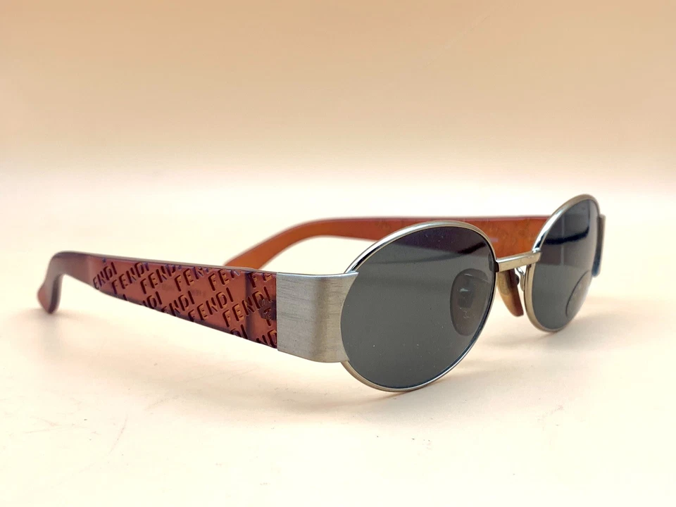 Vintage Fendi SL 7179 52 H16 Sunglasses Original 90s Italy /  Nos "Gold & Red " - Image 2 of 4