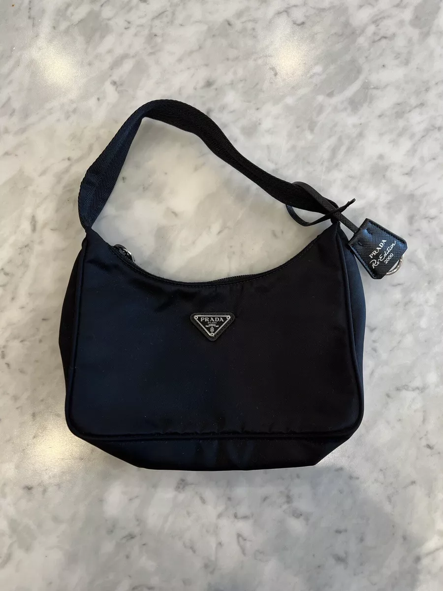 Prada Ladies Black 2000 Re-edition Re-nylon Shoulder Bag