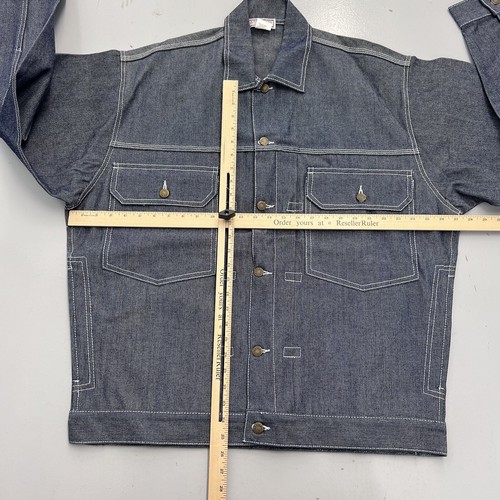 Vintage 90s Guess Jeans Denim Jean Trucker Jacket Bootie Button Up Mens Size XL - Picture 7 of 12