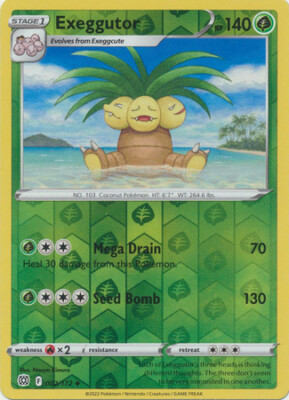 EXEGGUTOR 002/172 BRILLIANT STARS POKEMON (REVERSE HOLO, NM) | eBay