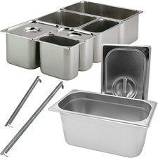 Gastronorme GN 1/2 Bac En Acier Inox Bacs Conteneurs Plateau 325x265mm