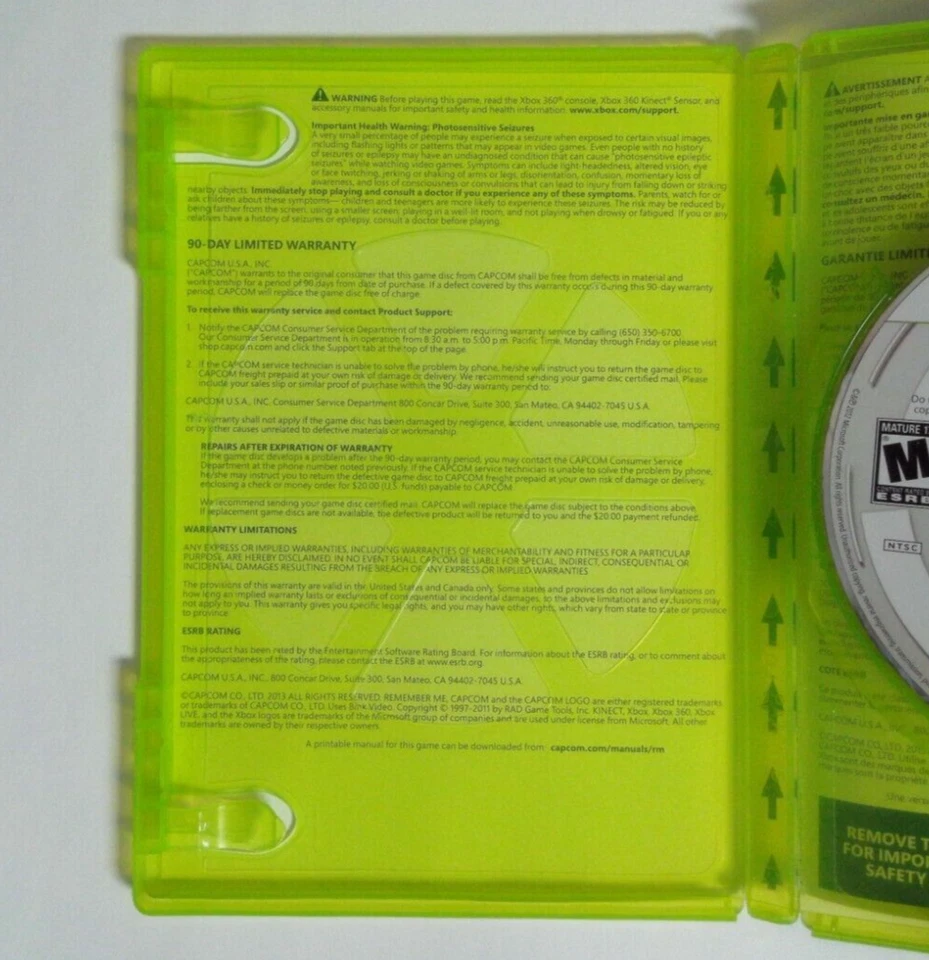 Remember Me - Xbox 360 - ACCEPTABLE (NTSC) - Image 3 of 4
