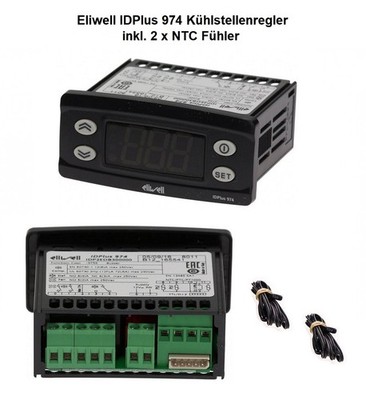 Eliwell IDPlus 974 (Nachfolger) Kühlstellenregler inkl. 2 Fühler 230 V