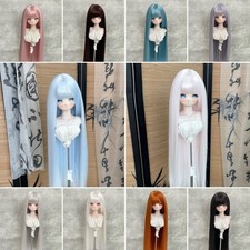 12 colors Dolls Wigs Long Straight Hair with Straight Bangs for BJD SD Toy DIY