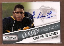 2010 Prestige Draft Picks Rights Autographs #290 Sean Weatherspoon /399 Auto FB