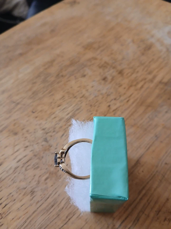 Anel de topázio místico tamanho 7 diamantes reais - Imagem 3 de 4