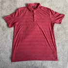 Travis Mathew Polo Mens Large L Red Short Sleeve Shirt Golf Activewear Outdoor