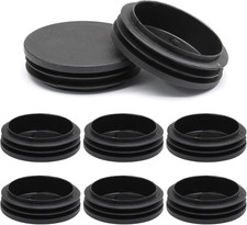Hordion 8 Pcs 2 3/8" round Plastic Plugs, Tubing End Cap Black Insert End Caps