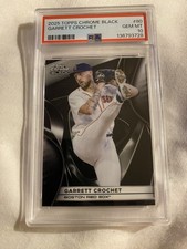 Garrett Crochet 2025 Topps Chrome Black #80 PSA 10 Boston Red Sox