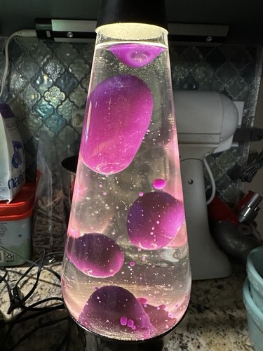 Lava Lite Lamp 8409 Purple/Clear 1990s Midnight Series Vintage - Picture 5 of 5