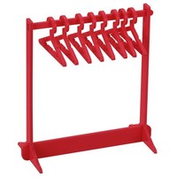 1 Set Ohrringhalter 8 KleiderbüGel,Acryl-Ohrring-Organizer-StäNder,Rot
