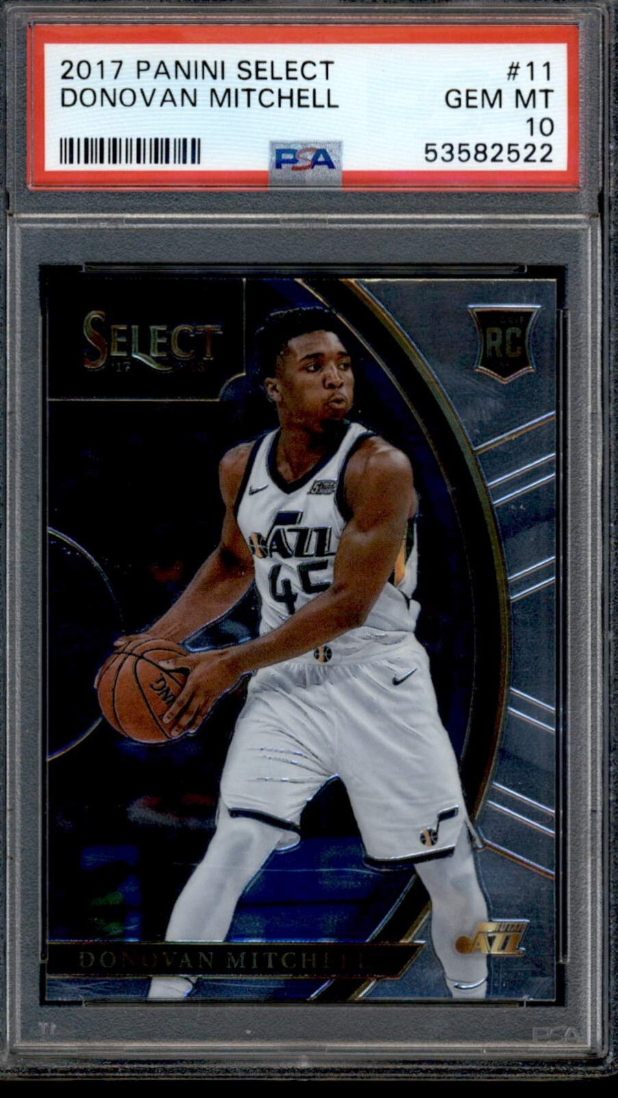 2017-18 Panini Select Concourse Donovan Mitchell #11 PSA 10 GEM MT Rookie RC