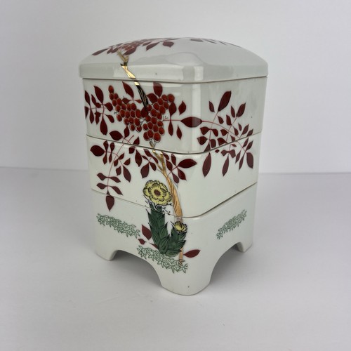 Caja Jubako Bento Japón Cerámica 7 pulgadas De Colección - Imagen 2 de 17