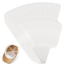 40pcs Hat Sweat Liner for Baseball Caps Disposable One Size, White