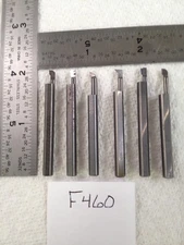 6 USED 3/16" SHANK MINI CARBIDE BORING BARS. HEAD SIZES .115"- .155" USA (F460)