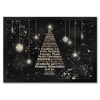 FröHliche Weihnachten In Verschiedenen Sprachen FußMatte In 35X50 Cm