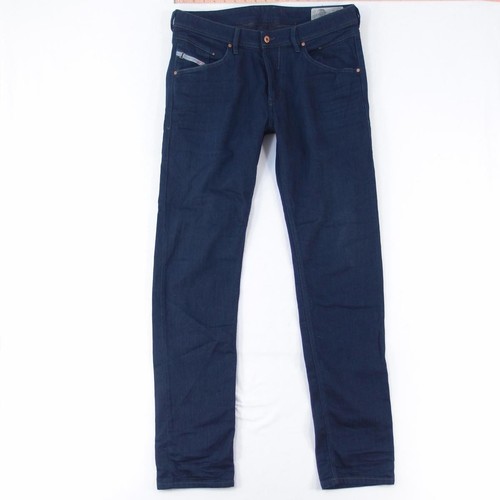 Hombres Diesel BELTHER Ajustado Recto Elástico Azul Jeans W34 L36 - Imagen 8 de 8