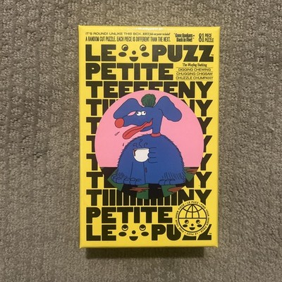 Le Puzz Petite Puzzle 81 Piece Round Dog Coffee