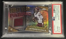 2024 Topps Chrome 1st Year Fabric Jayden Daniels #FYFJD Rookie Card Player Worn