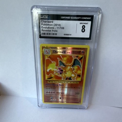 Pokémon Charizard CGC 8 Reverse Holo Evolutions 11/108 2016 HP 150 TCG Card