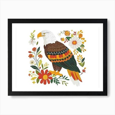 Kleiner Blumenadler 4 Kunstdruck gerahmt Wandbild Poster Leinwanddruck Bild