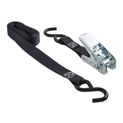 Ratchet Tie Down Straps 12 Ft x 1 Inch with Coated S Hooks for Transport Truck