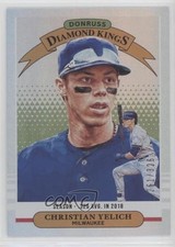 2019 Panini Donruss Diamond Kings Season Stat Line /326 Christian Yelich #21 md3