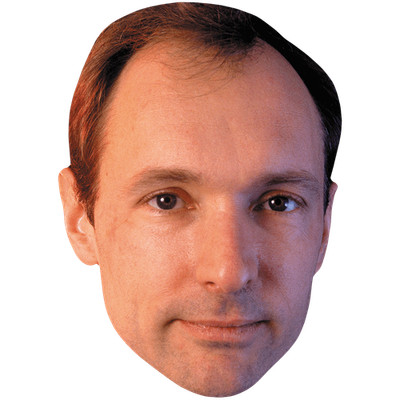 Tim Berners-Lee (Young) Big Head. Larger than life mask.