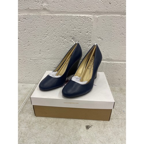 Jessica Simpson Dress Wedge, Women's Heels, Slip On Size 7M - Navy Blue/Black - 第 1/8 張圖片