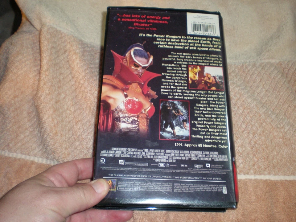 TURBO (Vintage 1997) A Power Rangers Movie VHS Clamshell Case - Image 2 of 3