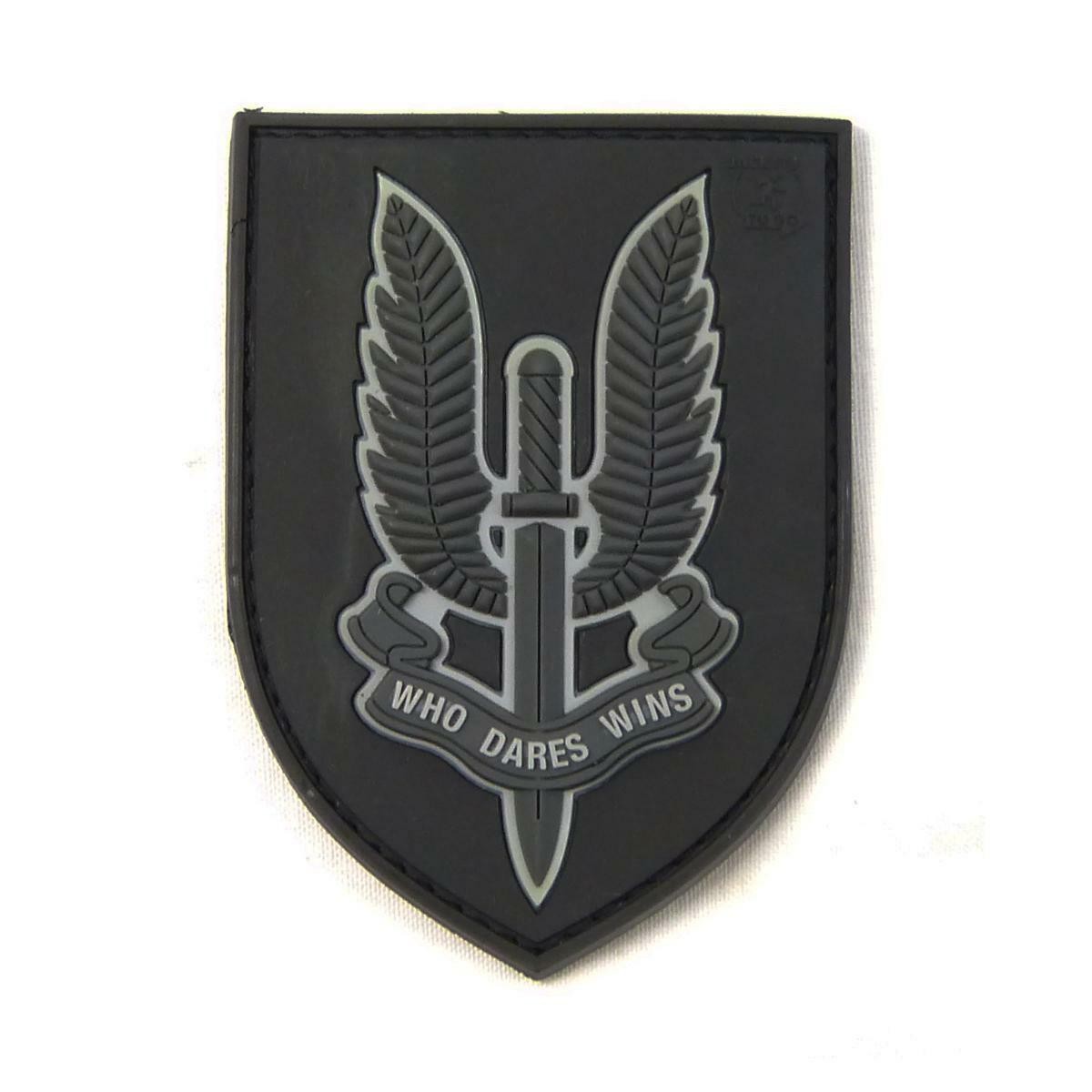 SAS Regiment Who Dares Wins Patch Moral Military SWAT Black Airsoft