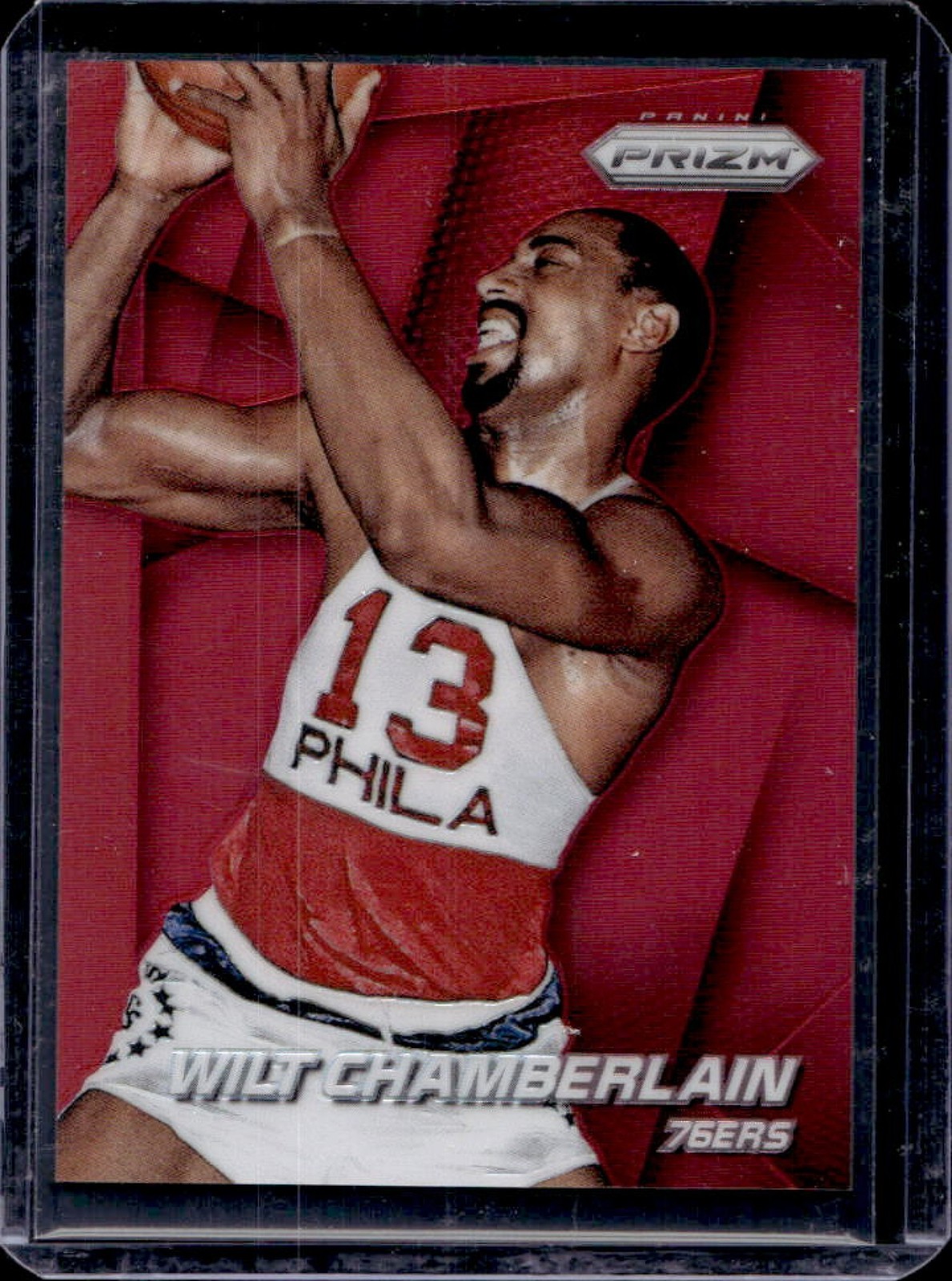 2014-15 Prizm Wilt Chamberlain Prizm Red #37/49 76ers