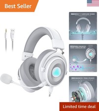 Immersive 7.1 USB Gaming Headset with Detachable Noise-Cancelling Mic