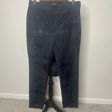 Eileen Fisher Women’s Black Textured High Rise Cotton Blend Ankle Pants Sz 10