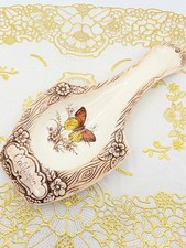VTG Treasure Craft USA Floral Butterfly Spoon Rest Cottagecore mid century READ