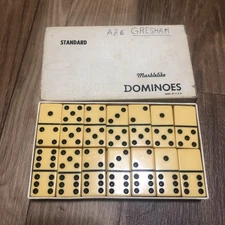 Vintage Puremco Dominoes 616 Butterscotch Marblelike Standard Dominoes Waco TX