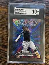 2022 Panini Prizm Fearless Blue Mojo Prizm Ronald Acuña Jr. SGC 10
