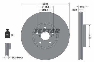 TEXTAR 92147903 Bremsscheibe für LEXUS
