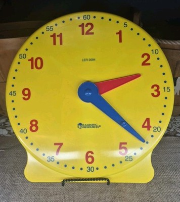 Learning Resources 13'' Big Time Teacher Demonstration Clock - Geared